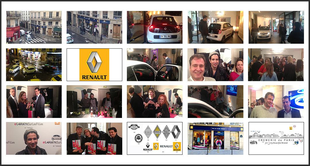 Cremerie de Paris receiving Renault Twingo Pop Up